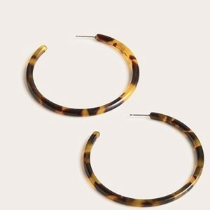 JCrew Tortoise Hoop Earrings